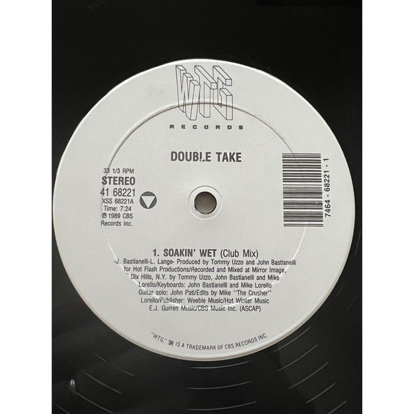 Double Take Soakin' Wet 12" Vinyl Single 1989 WTG Records 41 68221 VG+ - Picture 4 of 6